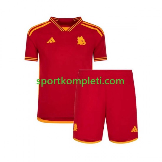 Roma Djeca Domaći Nogometni Dres 2023-2024 Kratki Rukavi