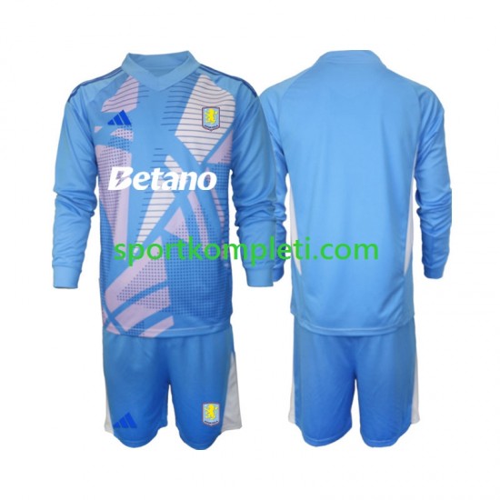 Aston Villa Vratar Plava Djeca Treći Nogometni Dres 2024-2025 Dugi Rukavi