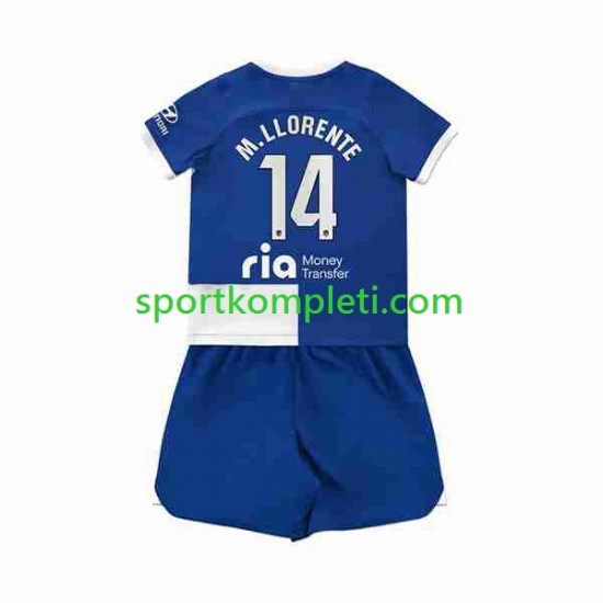 Atlético Madrid Djeca Gostujući Nogometni Dres 2 Marcos Llorente 14 2023-2024 Kratki Rukavi