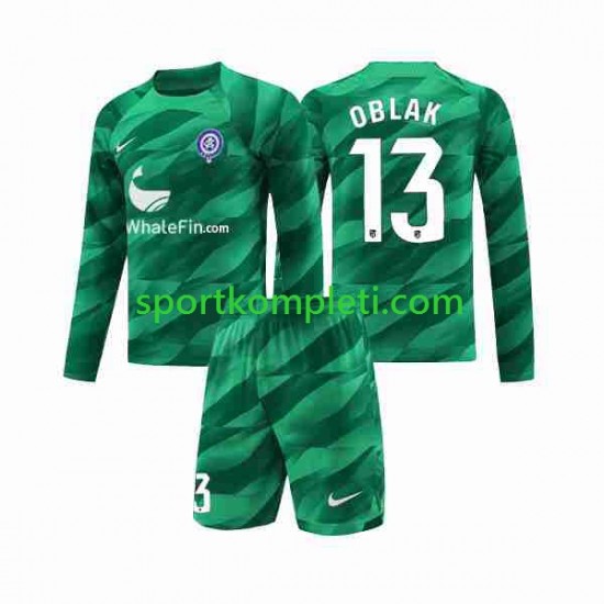 Atlético Madrid Vratar Djeca Gostujući Nogometni Dres Jan Oblak 13 2023-2024 Dugi Rukavi