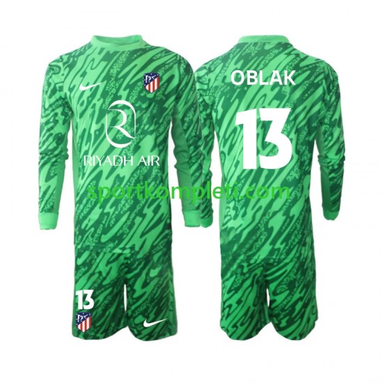 Atlético Madrid Vratar Djeca Gostujući Nogometni Dres Jan Oblak 13 2024-2025 Dugi Rukavi