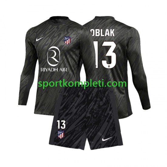 Atlético Madrid Vratar Djeca Domaći Nogometni Dres Jan Oblak 13 2024-2025 Dugi Rukavi