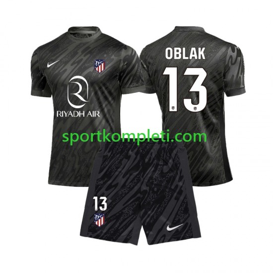 Atlético Madrid Vratar Djeca Domaći Nogometni Dres Jan Oblak 13 2024-2025 Kratki Rukavi