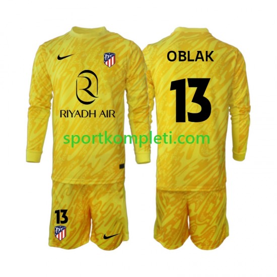 Atlético Madrid Vratar Djeca Treći Nogometni Dres Jan Oblak 13 2024-2025 Dugi Rukavi