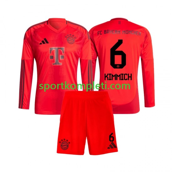 FC Bayern München Djeca Domaći Nogometni Dres Joshua Kimmich 6 2024-2025 Dugi Rukavi