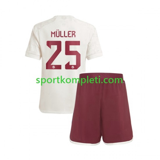 FC Bayern München Djeca Treći Nogometni Dres Thomas Muller 25 2023-2024 Kratki Rukavi