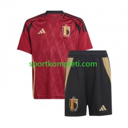 Belgija Djeca Domaći Nogometni Dres Euro 2024 Kratki Rukavi