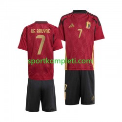 Belgija Djeca Domaći Nogometni Dres De Bruyne 7 Euro 2024 Kratki Rukavi