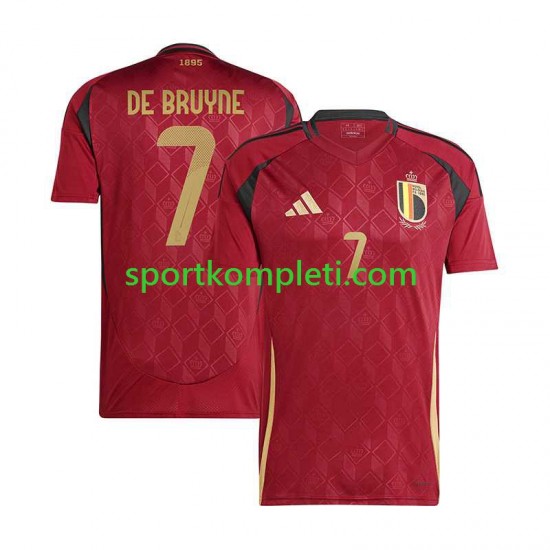 Belgija Muškarci Domaći Nogometni Dres De Bruyne 7 Euro 2024 Kratki Rukavi