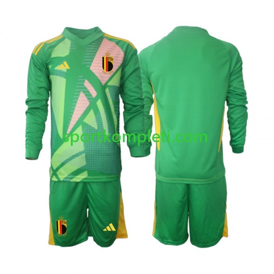 Belgija Vratar Djeca Treći Nogometni Dres Euro 2024 Dugi Rukavi