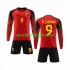 Belgija Djeca Domaći Nogometni Dres R.LUKAKU 9 World Cup 2022 Dugi Rukavi