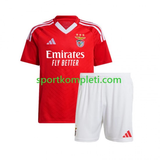 Benfica Crvena Djeca Domaći Nogometni Dres 2024-2025 Kratki Rukavi