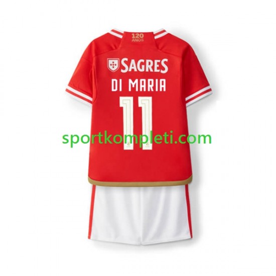 Benfica Djeca Domaći Nogometni Dres Di Maria 11 2023-2024 Kratki Rukavi