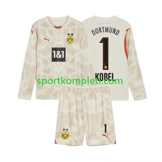 Borussia Dortmund Vratar Djeca Domaći Nogometni Dres Gregor Kobel 1 2024-2025 Dugi Rukavi