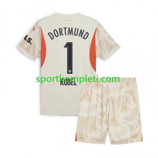 Borussia Dortmund Vratar Djeca Domaći Nogometni Dres Gregor Kobel 1 2024-2025 Kratki Rukavi