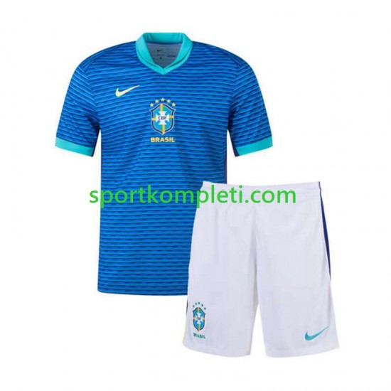 Brazil Djeca Gostujući Nogometni Dres Copa America 2024 Kratki Rukavi