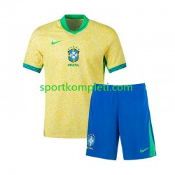 Brazil Djeca Domaći Nogometni Dres Copa America 2024 Kratki Rukavi