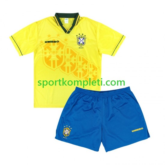 Brazil Retro Djeca Domaći Nogometni Dres 1994 Kratki Rukavi