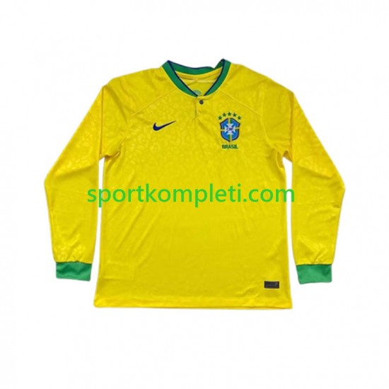Brazil Muškarci Domaći Nogometni Dres World Cup 2022 Dugi Rukavi