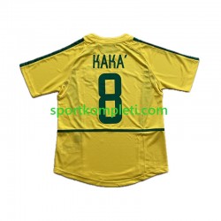 Brazil Retro Muškarci Domaći Nogometni Dres KAKA 8 2002 Kratki Rukavi
