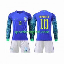 Brazil Djeca Gostujući Nogometni Dres Neymar Jr 10 World Cup 2022 Dugi Rukavi
