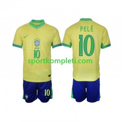 Brazil Djeca Domaći Nogometni Dres PELE 10 2024 Kratki Rukavi