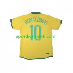 Brazil Retro Muškarci Domaći Nogometni Dres RONALDINHO 10 2006 Kratki Rukavi