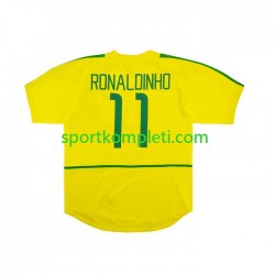 Brazil Retro Muškarci Domaći Nogometni Dres RONALDINHO 11 2002 Kratki Rukavi