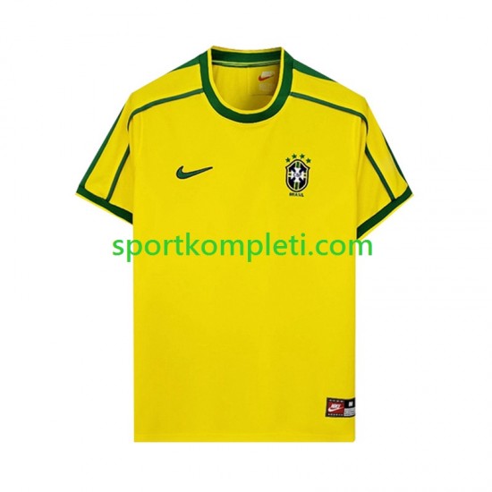 Brazil Retro Muškarci Domaći Nogometni Dres 1998 Kratki Rukavi