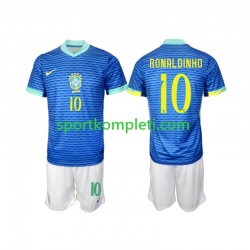 Brazil Djeca Gostujući Nogometni Dres Ronaldinho 10 2024 Kratki Rukavi