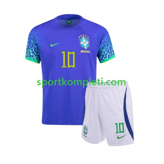Brazil Djeca Gostujući Nogometni Dres Ronaldinho 10 World Cup 2022 Kratki Rukavi