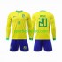 Brazil Djeca Domaći Nogometni Dres Vinicius Junior 20 World Cup 2022 Dugi Rukavi