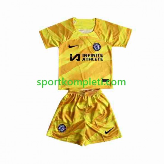 Chelsea Vratar Djeca Domaći Nogometni Dres 2023-2024 Kratki Rukavi