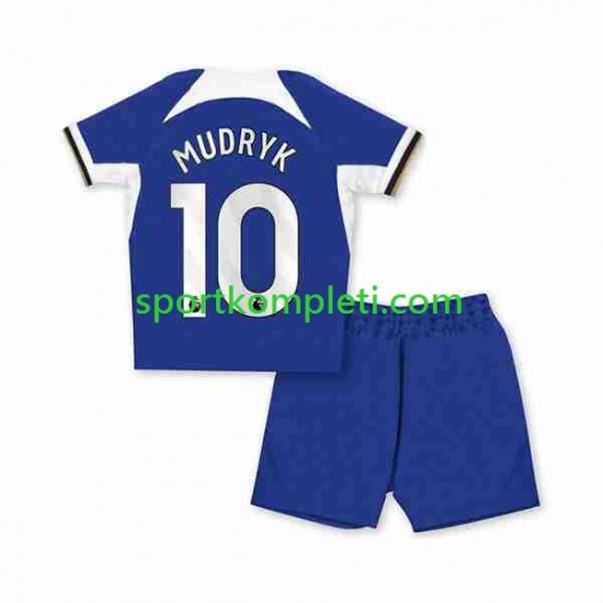 Chelsea Djeca Domaći Nogometni Dres Mykhaylo Mudryk 10 2023-2024 Kratki Rukavi