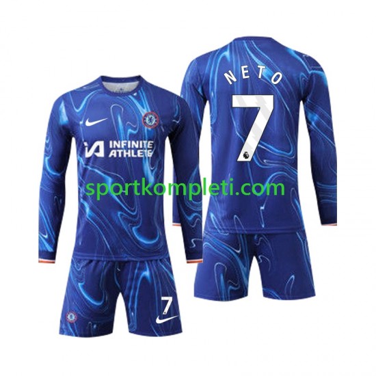 Chelsea Djeca Domaći Nogometni Dres Neto 7 2024-2025 Dugi Rukavi
