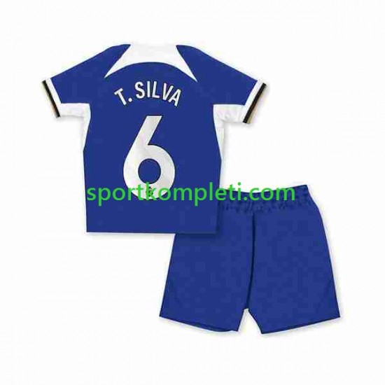 Chelsea Djeca Domaći Nogometni Dres T.SILVA 6 2023-2024 Kratki Rukavi