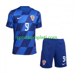 Hrvatska Djeca Gostujući Nogometni Dres Andrej Kramaric 9 Euro 2024 Kratki Rukavi