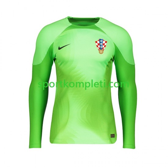 Hrvatska Vratar Muškarci Gostujući Nogometni Dres World Cup 2022 Dugi Rukavi