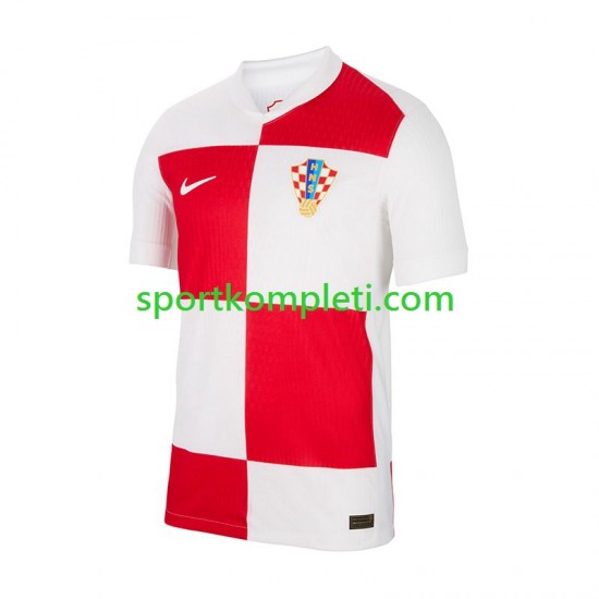 Hrvatska Muškarci Domaći Nogometni Dres Euro 2024 Kratki Rukavi