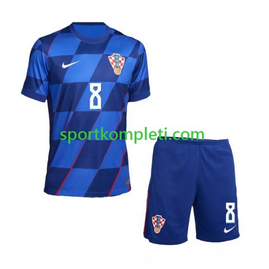 Hrvatska Djeca Gostujući Nogometni Dres Mateo Kovacic 8 Euro 2024 Kratki Rukavi