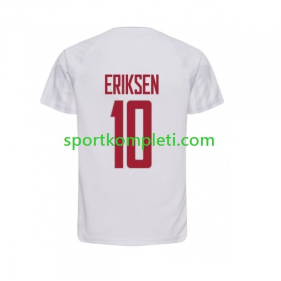 Danska Muškarci Gostujući Nogometni Dres Christian Eriksen 10 World Cup 2022 Kratki Rukavi