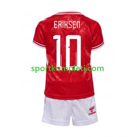 Danska Djeca Domaći Nogometni Dres Eriksen 10 Euro 2024 Kratki Rukavi Danska Djeca Domaći Nogometni Dres Eriksen 10 Euro 2024 Kratki Rukavi