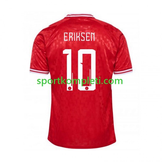 Danska Muškarci Domaći Nogometni Dres Eriksen 10 Euro 2024 Kratki Rukavi