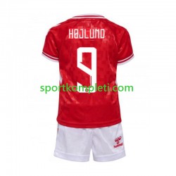 Danska Djeca Domaći Nogometni Dres Hojlund 9 Euro 2024 Kratki Rukavi