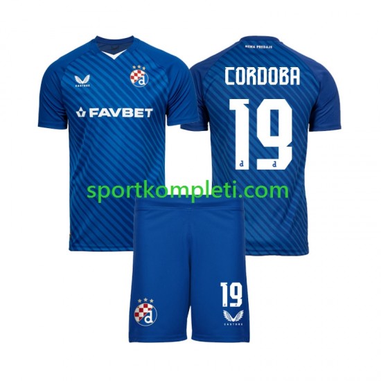 Dinamo Zagreb Djeca Domaći Nogometni Dres Juan Cordoba 19 2024-2025 Kratki Rukavi
