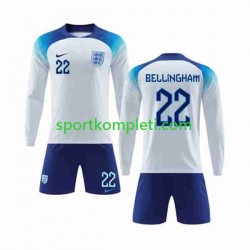 Engleska Djeca Domaći Nogometni Dres Bellingham 22 World Cup 2022 Dugi Rukavi