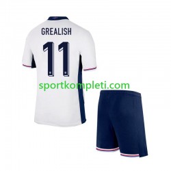 Engleska Djeca Domaći Nogometni Dres Jack Grealish Euro 2024 Kratki Rukavi