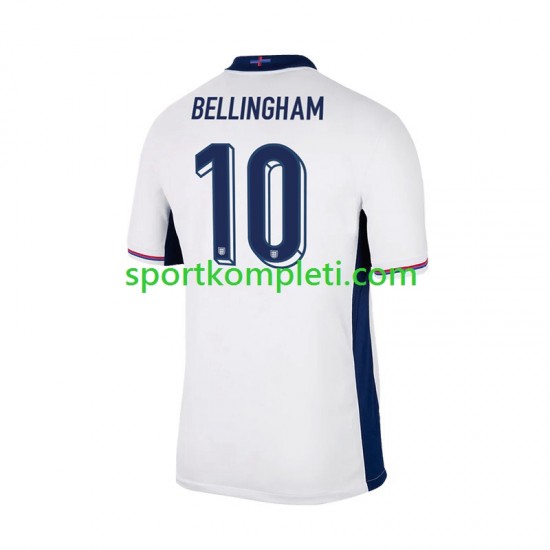 Engleska Bijela Muškarci Domaći Nogometni Dres Jude Bellingham 10 Euro 2024 Kratki Rukavi