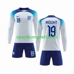 Engleska Djeca Domaći Nogometni Dres Mount 19 World Cup 2022 Dugi Rukavi