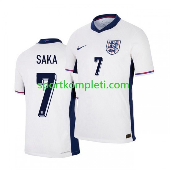 Engleska Bijela Muškarci Domaći Nogometni Dres Saka 7 Euro 2024 Kratki Rukavi